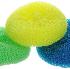 Губка пластиковая «Канапе»  (3 шт./30уп.) мочалка для посуды