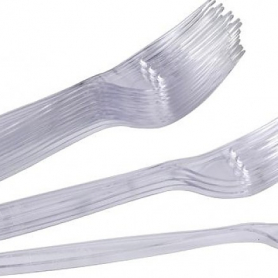 Вилка прозрачная Премиум  (50/30 уп)