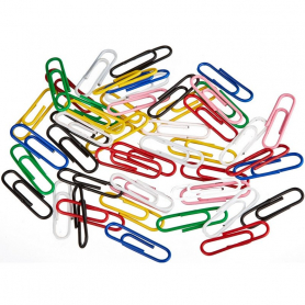 Скрепки 28мм (100шт) цветные