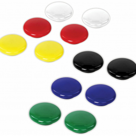 Магниты BRAUBERG «STANDARD» 30 мм, НАБОР 12 шт., ассорти, 237472