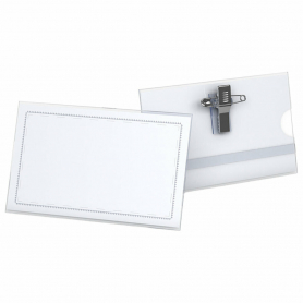 Бейдж 90*57мм зажим/булавка